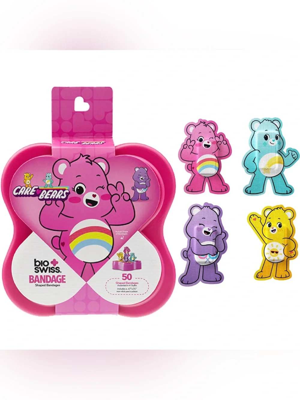 Care Bears 50 Shaped Bandages Assorted